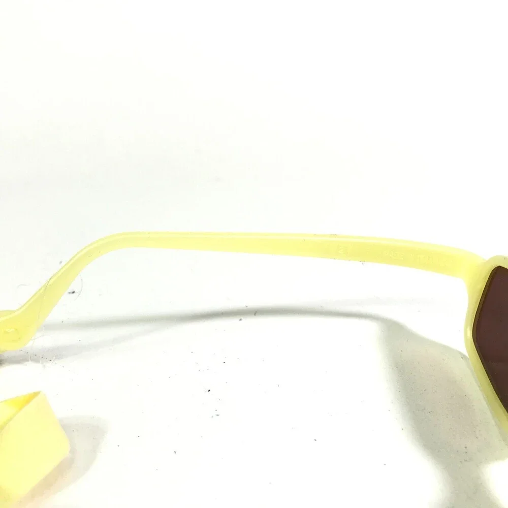 Miraflex Sunglasses NEW BABY 2 Yellow Rectangular Frames with Brown Lenses 42-14